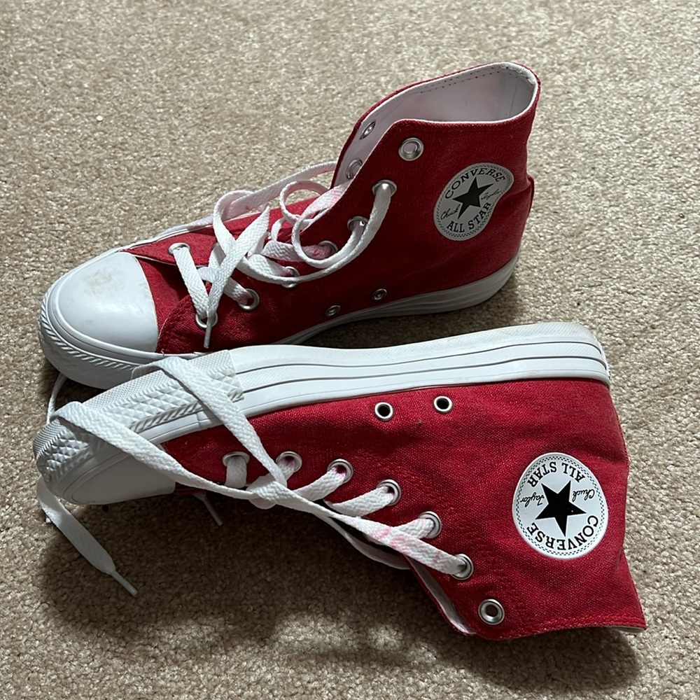 Converse Women's Red Canvas High-Tops